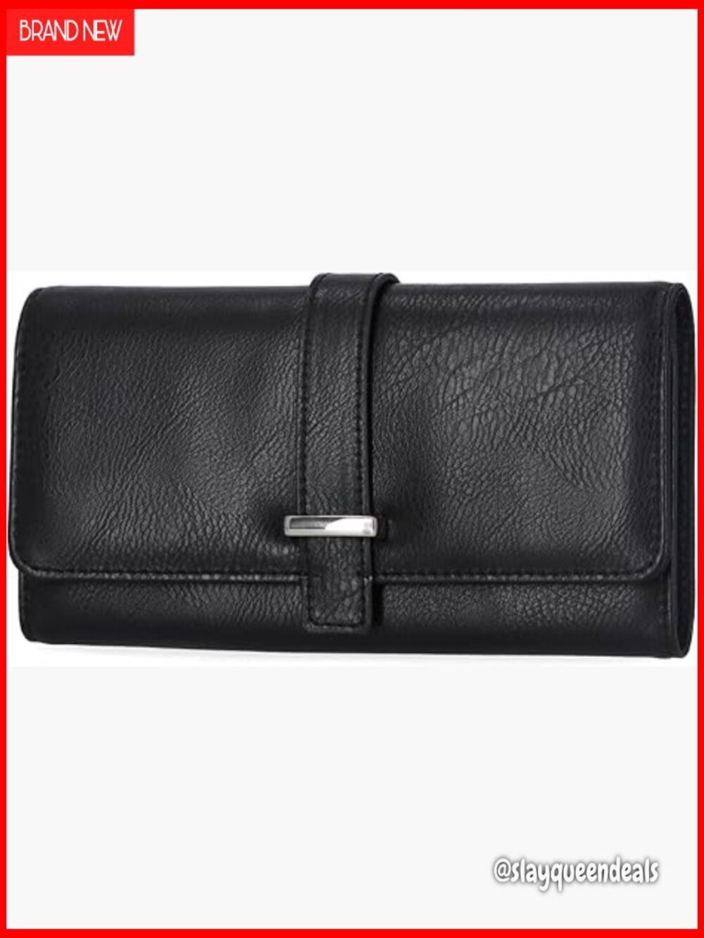 RFID Blocking Vegan Leather Wallet Clutch with Phone Pocket Organizer